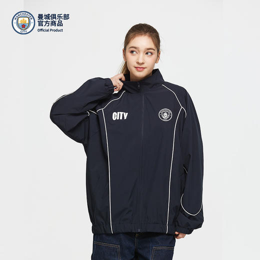 【官方正版】曼城俱乐部 | 深蓝立领外套足球迷简约运动夹克 商品图4