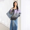 IC舒适渐变设计针织衫女新款秋季宽松百搭上衣 商品缩略图0