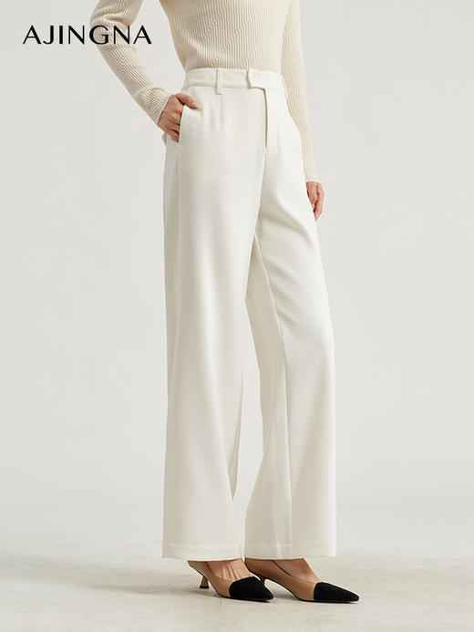 【商场同款】阿菁娜直通宽松垂坠感裤子A29X110070 商品图0