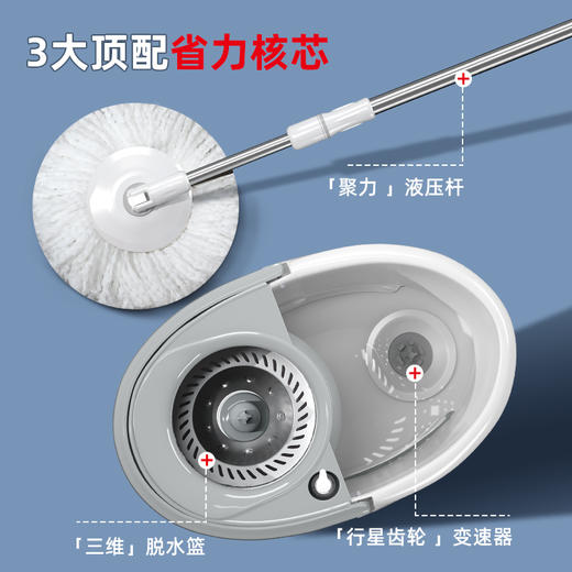 好媳妇免手洗旋转拖把桶双驱动地拖桶 商品图1