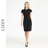 LIZZY早秋新款简约气质修身显瘦百搭弹力面料舒适收腰S连衣裙 商品缩略图2
