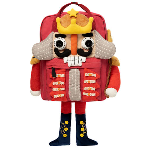 【1.21-2.6停发】芽小七原创小众胡桃夹子系列之国王手工书包女大学生设计感双肩包 商品图4