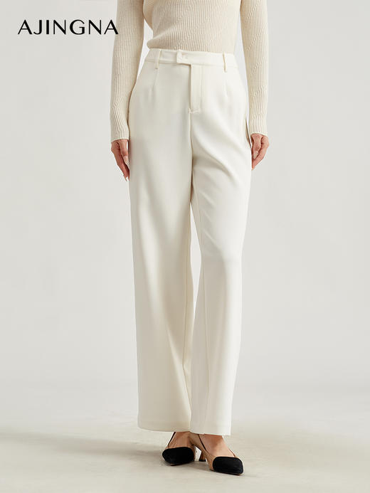 【商场同款】阿菁娜直通宽松垂坠感裤子A29X110070 商品图1