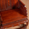 二十世纪 红木嵌瘿木书卷式搭脑云纹宝座式扶手椅（两椅一几） 商品缩略图3