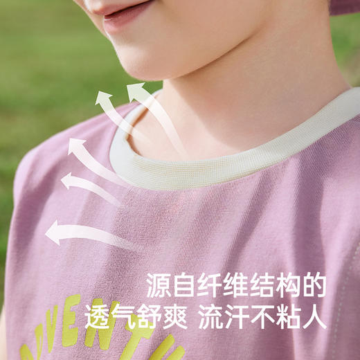 英氏儿童背心夏季透气休闲上衣男童女童背心2025新款 商品图2