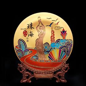 珠海渔女-金  直径32CM