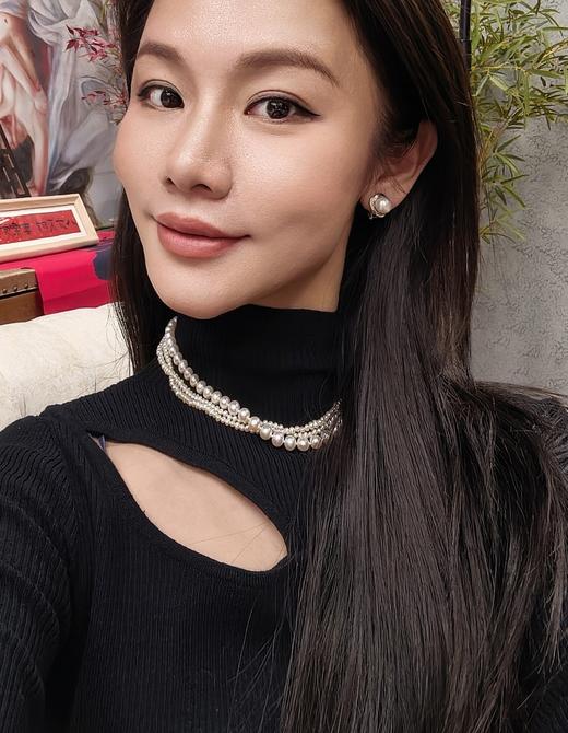 阮仕衡星系列（耳夹） S925银淡水珍珠耳饰 8.5-9mm ES24083HXD 商品图7