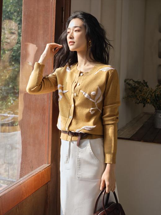  春日绮梦美丽诺羊毛铃兰花毛织开衫FCF1WSC060 商品图7