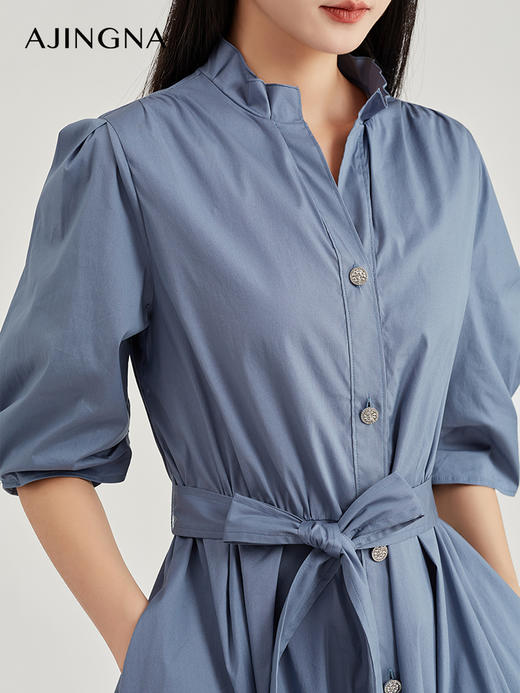 【商场同款】阿菁娜时尚优雅收腰设计感连衣裙A28Q112030 商品图3