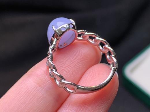 紫罗兰蛋面翡翠戒指 商品图4
