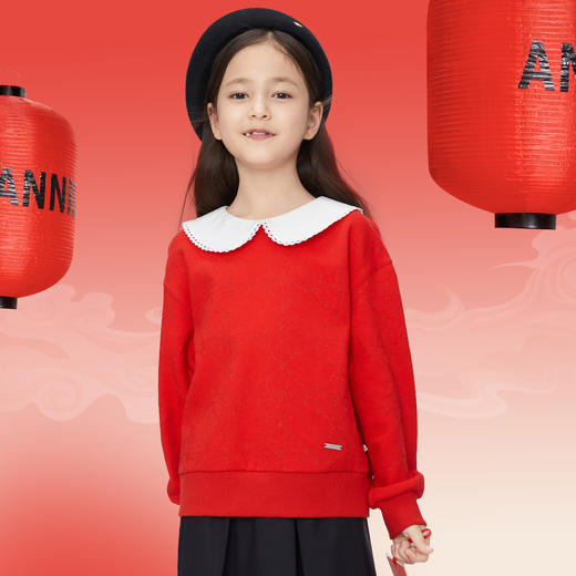 女童可爱翻领长袖卫衣新款安奈儿童装实体店同款AG411526 商品图2