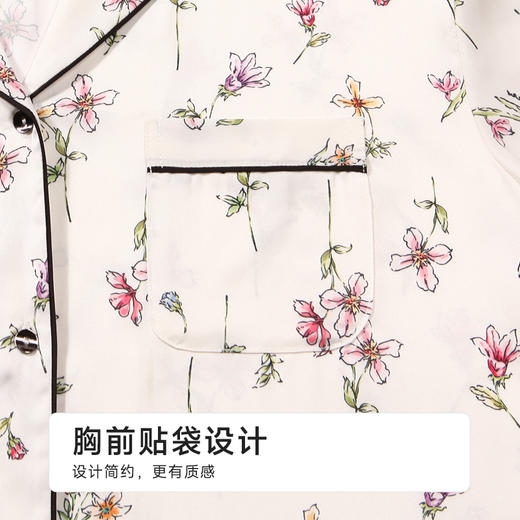 都市丽人女士丝质三件套薄冰雪丝印花好睡好眠三件套LHH5A2 商品图7