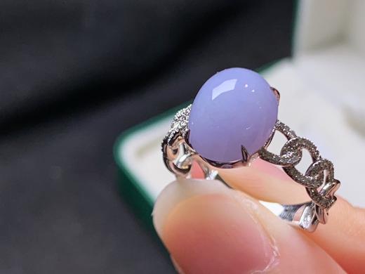 紫罗兰蛋面翡翠戒指 商品图3