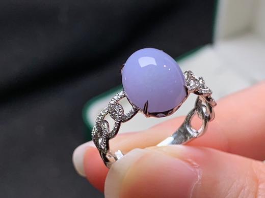 紫罗兰蛋面翡翠戒指 商品图1