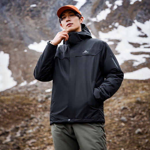 林更新同款【朱雀棉服冲锋衣】拓路者索罗娜棉衣男2024年冬季雪群防水外套 商品图1