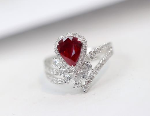 1.28ct刻面红宝石戒指 商品图2