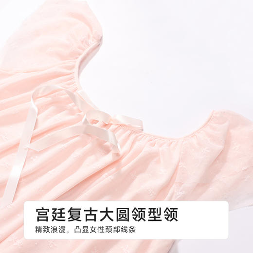 都市丽人女士特殊面料短袖裙薄针织网纱生活家居袖类LHH6D6 商品图4