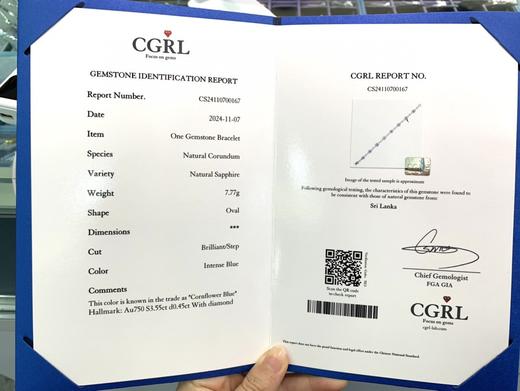 3.55ct刻面蓝宝石手链 商品图4