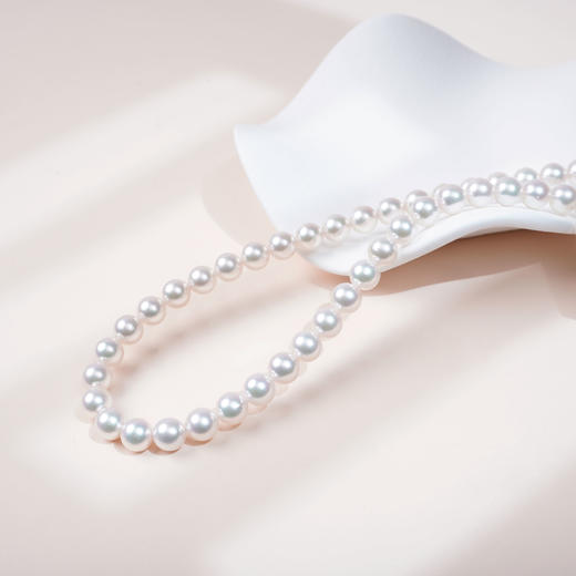阮仕白玫瑰系列  S925银 日本akoya珍珠 8-9mm  吉尔德rose  N8-8.5BMGA 商品图2