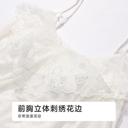 都市丽人女士特殊面料吊带裙薄针织网纱好睡好眠袖类LHH6E1 商品图4
