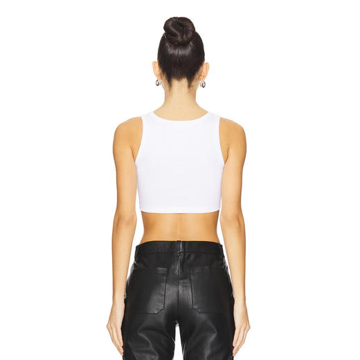 GCDS 女士字母徽标刺绣运动背心 白色 A2OW2811JA210 商品图2