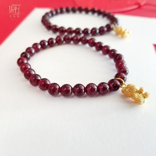 石榴石+幸福小熊设计手链 商品图1