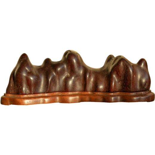 清 紫檀木雕山子笔架山 商品图5