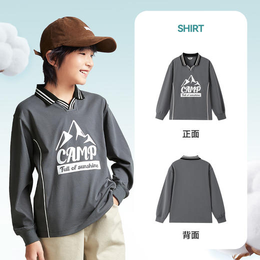 男童翻领长袖针织衫春季新款安奈儿童装EB511013 商品图1