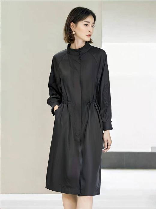 520感恩价 捡漏福利-洛系列-28326 刺绣九分袖立领风衣-喜出 商品图0