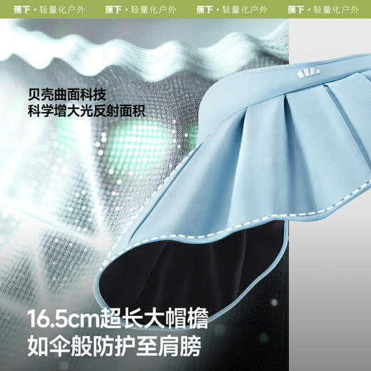【云粉节】【2件8.5折】6楼蕉下女士贝壳黑胶防晒帽BM53225吊牌价219 商品图2