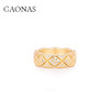 GAONAS 欧美时尚潮流金色设计戒指11007JRG 商品缩略图0