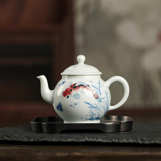 广诚行x一儒堂锦来运转宫灯锦鲤壶茶器礼盒 商品图5