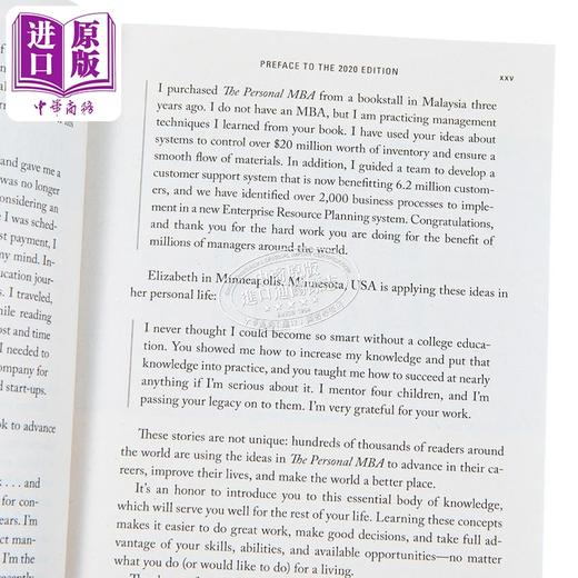 预售 【中商原版】在家就能读MBA 掌握经营的艺术 10周年纪念 全面修订版 英文原版 The Personal MBA 乔希考夫曼 Josh Kaufman 商品图3