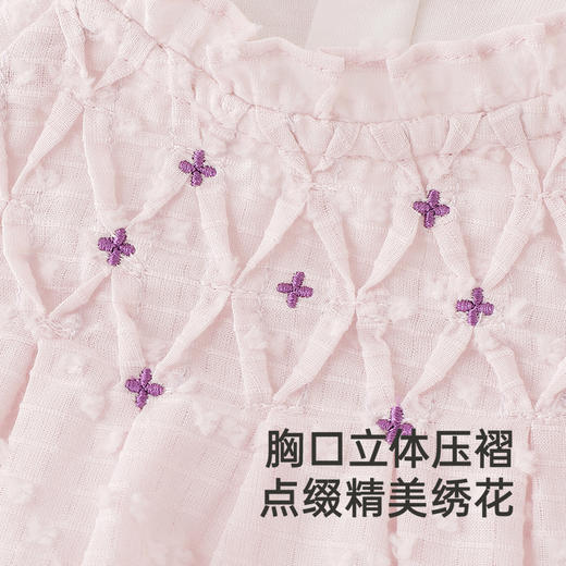 【商场同款】英氏婴儿衣服夏季透气女宝连体衣可爱假两件裙子哈衣 商品图2