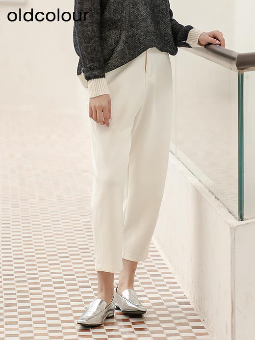 oldcolour春季新品时尚纯色气质百搭阔腿遮肉显瘦长裤女Q120708A1 商品图4