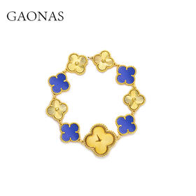 GAONAS时尚欧美潮流设计蓝金色手表11058SB