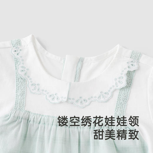 【商场同款】英氏婴儿衣服夏季纯棉透气女宝连体衣假两件2025新款 商品图2
