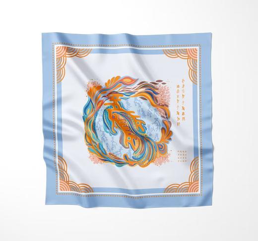 久闻中原织文鸟章丝巾礼盒装 商品图3