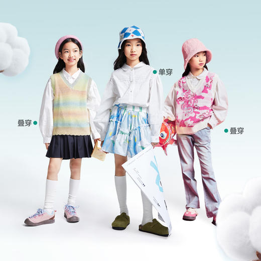 女童翻领长袖衬衣春季新款安奈儿童装EG511009 商品图2