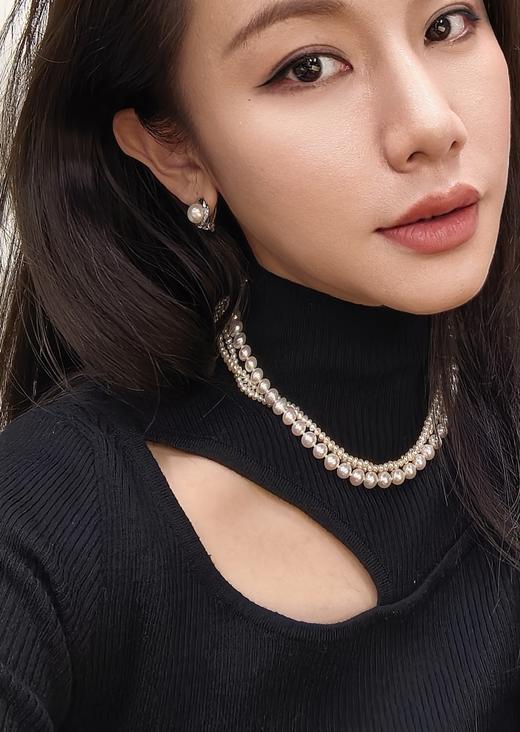 阮仕衡星系列（耳夹） S925银淡水珍珠耳饰 8.5-9mm ES24083HXD 商品图9