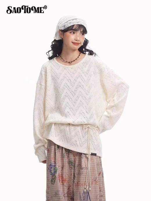 早乙女惠子saotome/STMCX251002/浪花针织罩衫 商品图3
