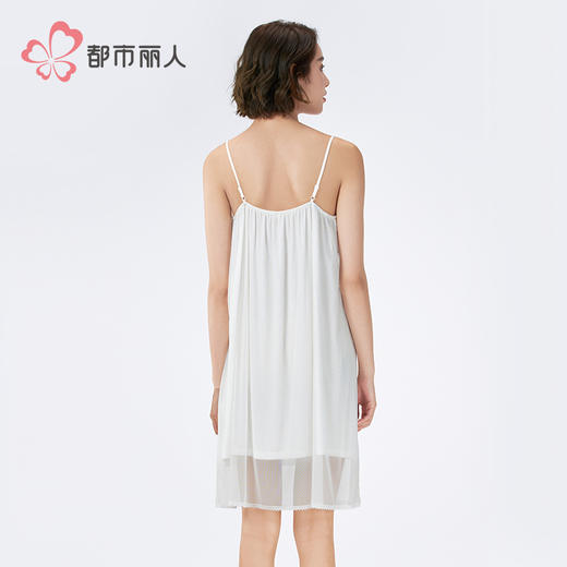 都市丽人女士特殊面料吊带裙薄针织网纱好睡好眠袖类LHH6E1 商品图3