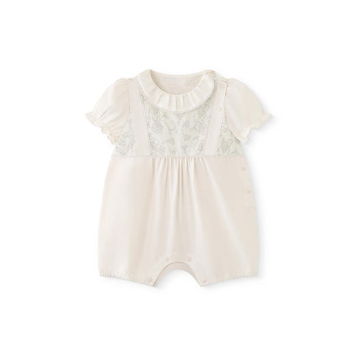 【商场同款】英氏婴儿衣服夏季棉麻透气女宝连体衣2025新款包屁衣 商品图4