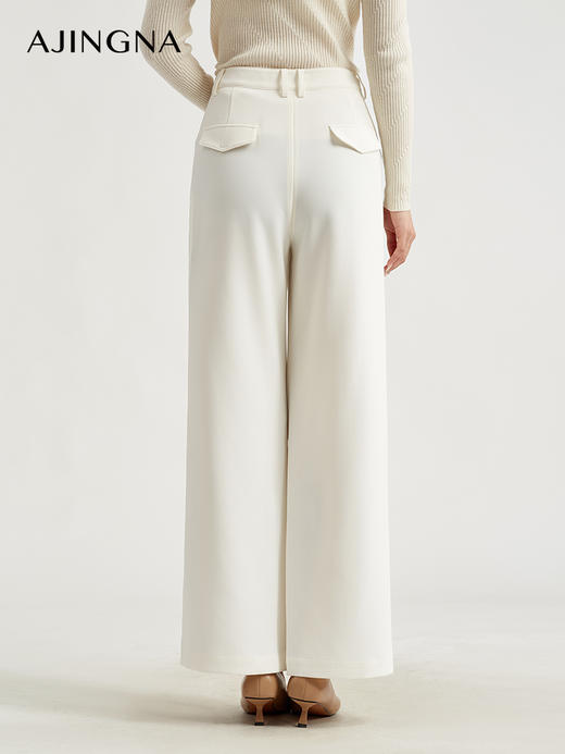 【商场同款】阿菁娜直通宽松垂坠感裤子A29X110070 商品图4