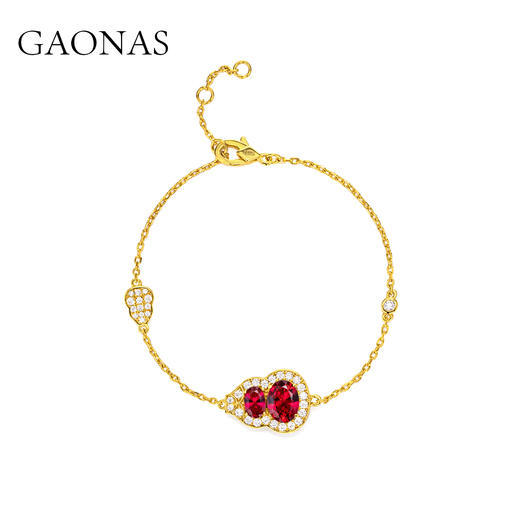 GAONAS  洪福齐天红色新春葫芦设计手链11234SR 商品图0