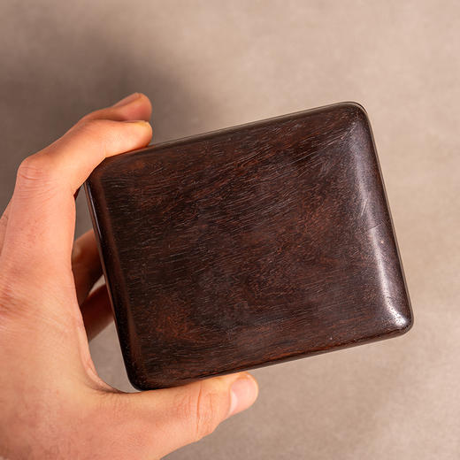 清 紫檀素工盖盒 商品图3