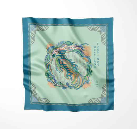 久闻中原织文鸟章丝巾礼盒装 商品图4