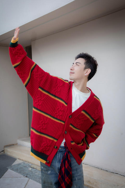 W51284751慵懒撞色针织开衫 商品图2