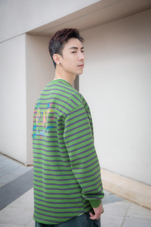 W512564290条纹圆领卫衣 商品图7