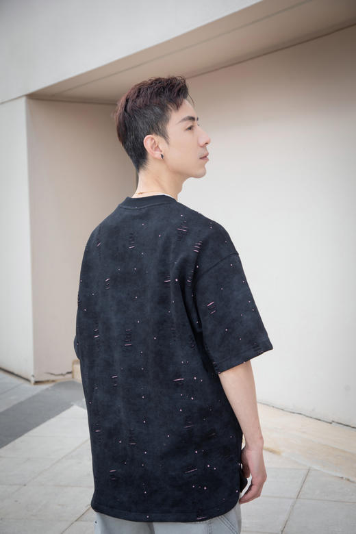 W512512248破洞短袖T恤 商品图4